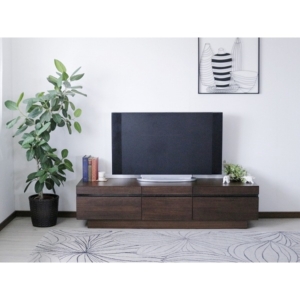 TVボード（ウォルナット） 完成品］ 代引不可