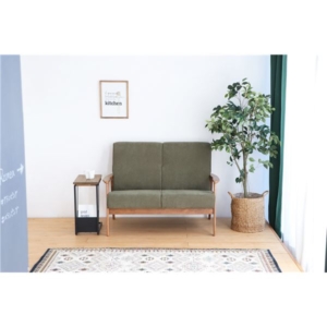 ソファ 肘付き コーデュロイ張地 リガラ 2人掛けソファ リビング家具 インテリア家具 代引不可