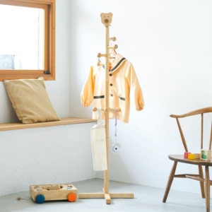 6個セット キッズハンガー くま() コートハンガー ポールハンガー 入学 入園 北欧風 収納 制服 キッズ 子供 木製 ナチュラル 韓国インテリア NK-4022