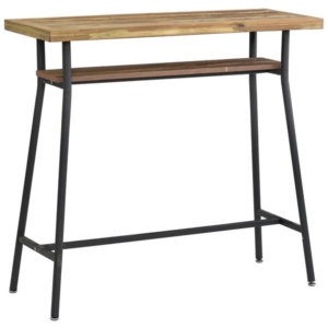 カウンターテーブル スチールフレーム 棚付き 組立品 代引不可