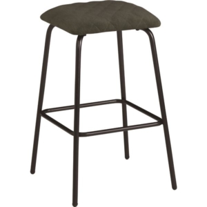 カウンターチェア ハイ 幅40cm ファブリック コーデュロイ スチールフレーム GN 2脚組 組立品 代引不可