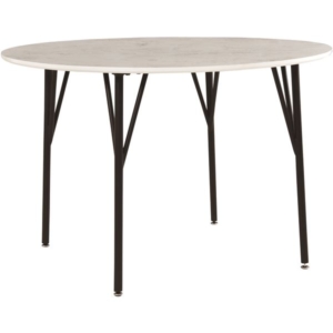 ダイニングテーブル リビングテーブル ラウンドテーブル 円形 丸型 スチール脚 大理石風 メラミン WH 組立品 代引不可