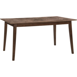 ダイニングテーブル リビングテーブル 幅135cm 木製 大理石柄 BR 組立品 代引不可