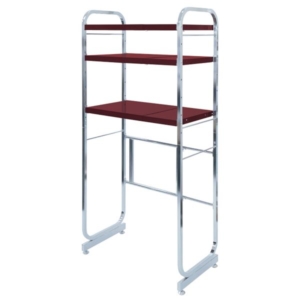 キッチン収納 約幅550～900mm 3段 クロムメッキ 日本製 棚板 バーガンディ 伸縮式 キッチンペールラック UGSJAPAN 組立品