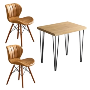 ダイニングチェア ダイニングテーブル 3点セット テーブル:シャビーオーク チェア 2 組立品 代引不可