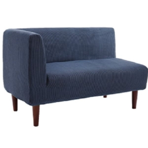 ダイニング ソファー 右肘 コーディロイ生地 ネイビー 片肘付き ポケットコイル 日本製 ソファー リビング家具 代引不可