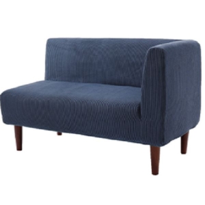 ダイニング ソファー 左肘 コーディロイ生地 ネイビー 片肘付き ポケットコイル 日本製 ソファー リビング家具 代引不可