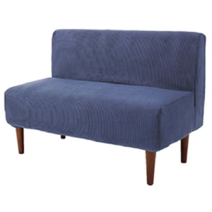 ダイニング ソファー コーディロイ生地 ネイビー 肘なし ポケットコイル 日本製 ソファ リビング家具 代引不可
