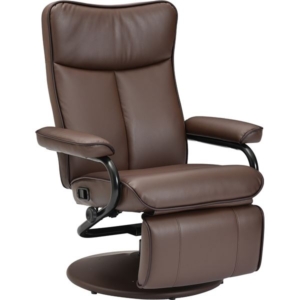 パーソナルチェア リクライニングチェア 幅80.5cm 360度回転 無段階リクライニング 肘付き スチールフレーム 一体型 BR 組立品 代引不可