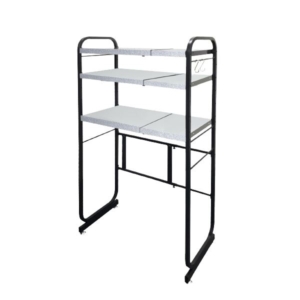 キッチン収納 約幅550～900mm 2段 カーボン 日本製 ガルバリウム鋼板 伸縮仕様 キッチンペールラック UGSJAPAN 組立品