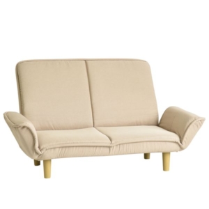 ソファ 幅130～174cm カウチソファー 7段階リクライニング 肘付き 肘14段階ギア コンパクト ファブリック BE 組立品 代引不可