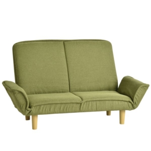 ソファ 幅130~174cm カウチソファー 7段階リクライニング 肘付き 肘14段階ギア コンパクト ファブリック GN 組立品 代引不可