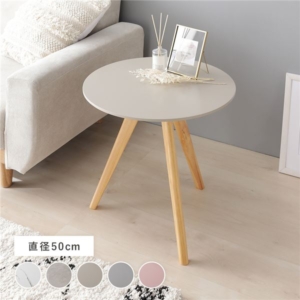 ラウンド サイドテーブル 天然木 軽量 ナイトテーブル ソファテーブル リビング ダイニング