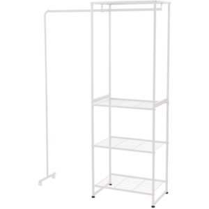 ハンガーラック -152cm スチール キャスター付き 伸縮可能 アジャスター付き リビング 収納家具 組立式
