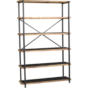 シェルフ オープンラック 6段 耐荷重30kg ダーク DGY 組立品 代引不可