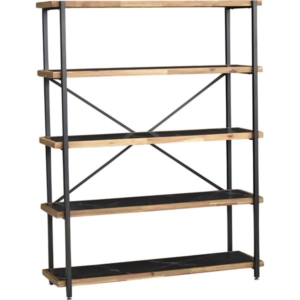 シェルフ オープンラック 5段 耐荷重30kg ダーク DGY 組立品 代引不可