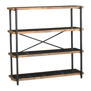 シェルフ オープンラック 4段 耐荷重30kg ダーク DGY 組立品 代引不可