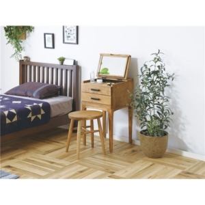 ドレッサー 約 幅40cm 木製 天然木 化粧台 鏡台 バーベル 組立品 代引不可