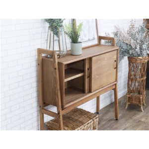 コンソールテーブル 収納家具 木製 天然木 ミニテーブル 玄関収納 収納棚 ディスプレイ インテリア家具 ウツギ 組立品 代引不可