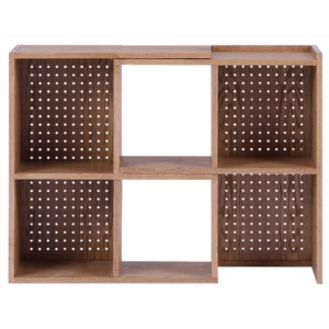 オープン シェルフ 収納棚 2段 木製 スリム 背面有孔ボード 収納家具 木製ラック 壁面収納 レイヤー 代引不可