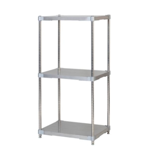 ステンレス シェルフ 3段 H120cm 日本製 耐錆 耐薬性 耐久性 冷蔵 冷凍 高温多湿対応 収納棚 オープンラック 組立式