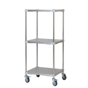ステンレス シェルフ ワゴン H120 3段 キャスター付き 日本製 耐錆 耐薬性 耐久性 冷蔵 冷凍 高温多湿対応 組立式