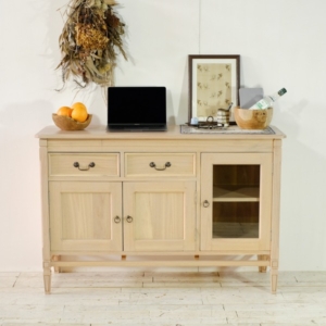 ロー キャビネット 80cm 木製 ミンディ 無垢材 インテリア家具 収納家具 キッチン家具 リビング収納 完成品 代引不可