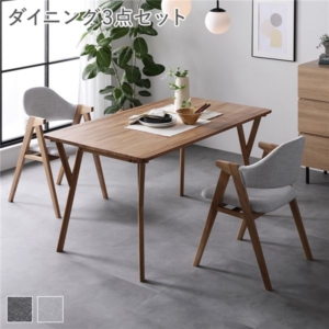 ダイニング 3点 セット テーブル ＋ チェア2脚 ライト 天然木 ダイニングテーブル ダイニングチェア 組立品