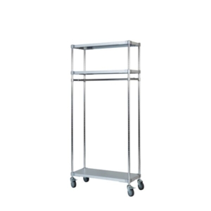 収納棚 3段 H180cm 日本製 キャスター付き 耐熱 耐食 長期耐久性 ガルバリウム鋼板製 ガルバシェルフハンガー 組立式