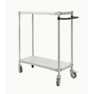 ガルバシェルフワゴン 2段 ポール 900 取っ手付き 日本製 キャスター付き ガルバ シェルフ ワゴン 組立式