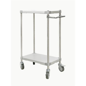 ガルバシェルフワゴン 2段 ポール 900 シルバー 取っ手付き 日本製 キャスター付き ガルバ シェルフ ワゴン 組立式