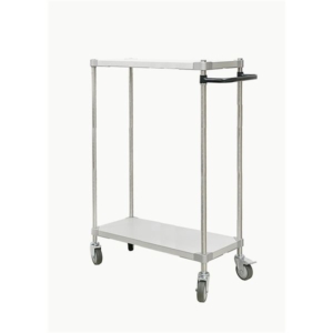 ガルバシェルフワゴン 2段 ポール 1200 取っ手付き 日本製 キャスター付き ガルバ シェルフ ワゴン 組立式