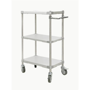 ガルバシェルフワゴン 3段 ポール 900 シルバー 取っ手付き 日本製 キャスター付き ガルバ シェルフ ワゴン 組立式