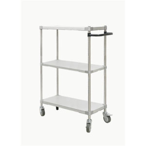 ガルバシェルフワゴン 3段 ポール 1200 取っ手付き 日本製 キャスター付き ガルバ シェルフ ワゴン 組立式
