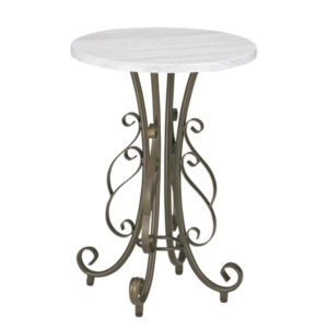 サイドテーブル ミニテーブル 直径40cm スチールフレーム アジャスター付 セレスティア ラウンドテーブル リビング 店舗