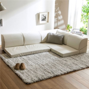 フロア コーナーソファ 3点セット レザー調 2人掛け コーナー ソファセット フロアソファ ローソファ