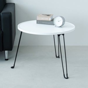 3個セット セカンドサイドテーブル60(/白) 直径60cm 机 折りたたみ 折れ脚 軽量 フラワースタンド 小さい 飾り台 玄関 ホワイトインテリア 北欧風 リビングテーブル ヴィンテージ モダン 韓国インテリア 完成商品 業務用 NK-352