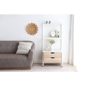 オープン シェルフ テラーゾ 収納棚付き リビング収納 インテリア家具 収納家具 代引不可