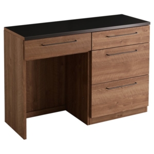 日本製 特殊鋼板を使った組み合わせキッチンカウンター 約120cm 引き出し収納+ゴミ箱上カウンター 代引不可