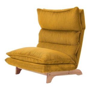 脚付きリクライニングローソファ コーディロイ 代引不可