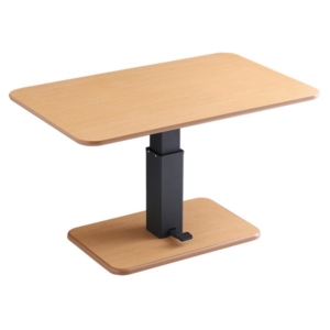 無段階ペダル式ガス圧昇降テーブル シャビーオーク 代引不可