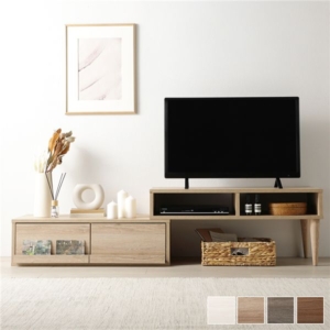伸縮 テレビボード 引き出しタイプ 幅90cm ローボード タイプ テレビ台 テレビラック TVボード TV台 組立品