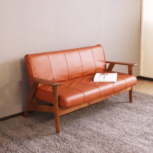 リクライニングソファ PVC-DBR 組立式 代引不可