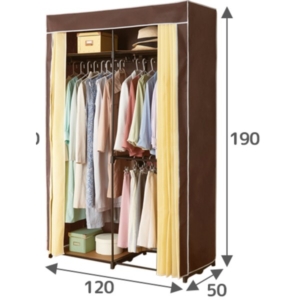 サイズが選べるカバー付クローゼットハンガー 組立式