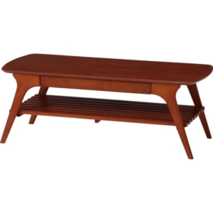 引出し付きセンターテーブル BR 組立品 代引不可