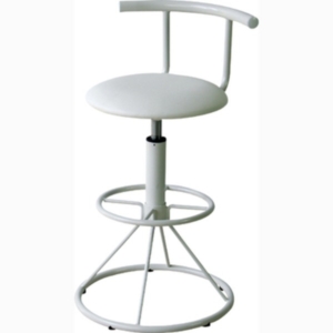 カウンターチェア ハイチェア 昇降式 回転式 スチール 合皮 背もたれ付き キリク リビング ダイニング 店舗