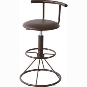 カウンターチェア ハイチェア 4脚セット 昇降式 回転式 スチール 合皮 背もたれ付き キリク リビング 店舗