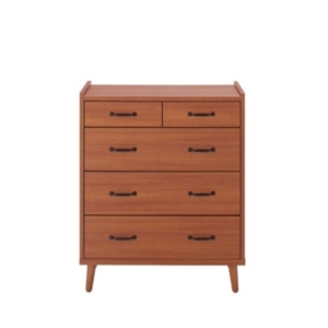 チェスト タンス 4段 チーク 木製脚付 取っ手： 引き出し 木目調 日本製 リビングチェスト ベッドルーム 代引不可
