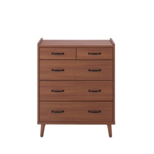チェスト タンス 4段 ウォールナット 木製脚付 取っ手： 引き出し 木目調 日本製 リビングチェスト ベッドルーム 代引不可