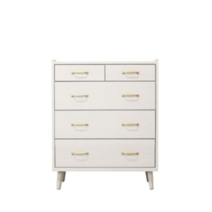 チェスト タンス 4段 木製脚付 取っ手：ゴールド 引き出し 木目調 日本製 リビングチェスト ベッドルーム 代引不可